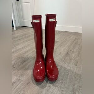 Hunter Tall Red Rain Boots